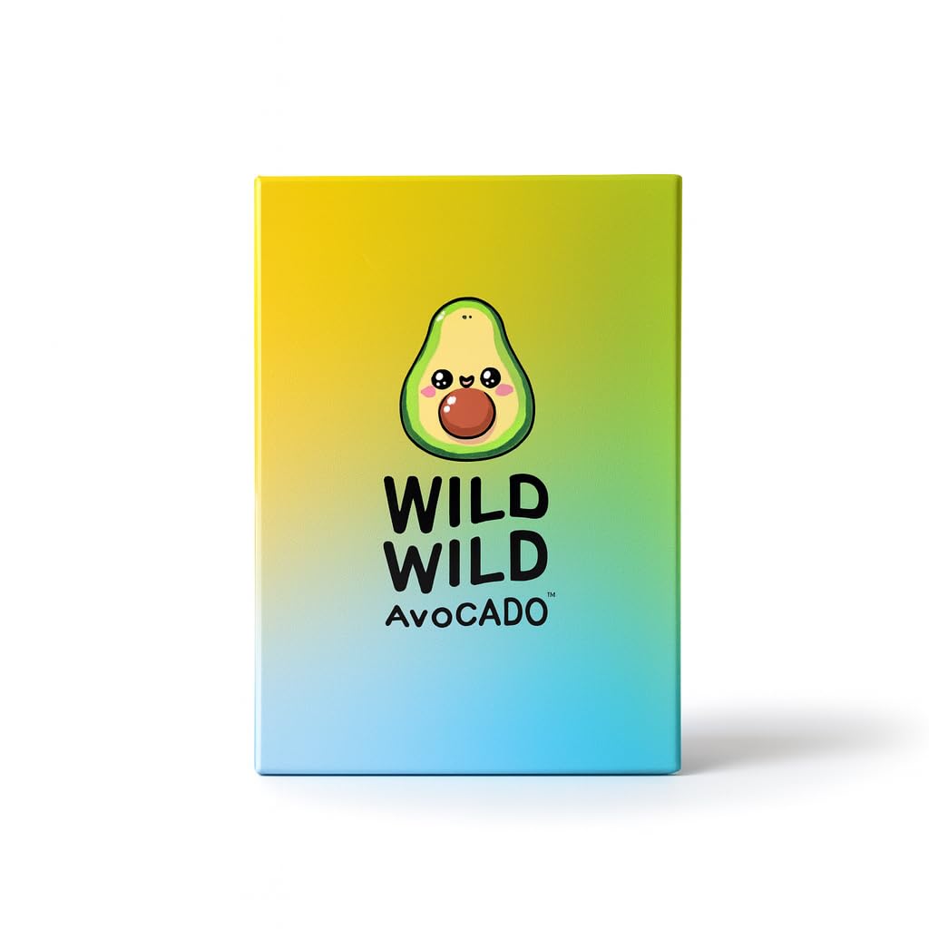 Wild Wild Avocado cover illustration for a family game night.