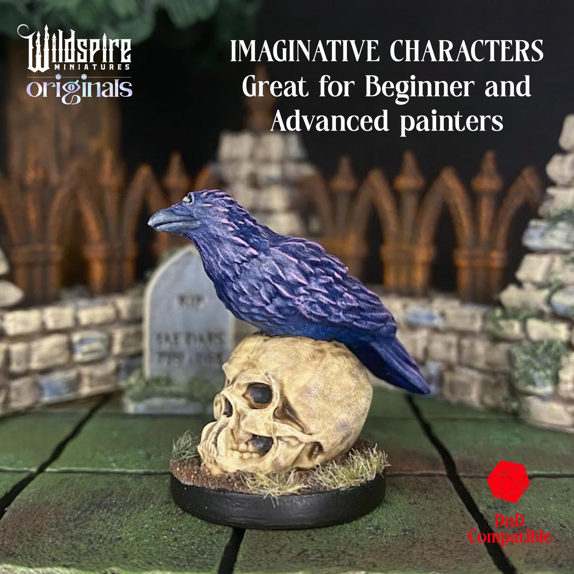 Wildspire 28–32mm figures feature sturdy plastic with easy priming for painting.