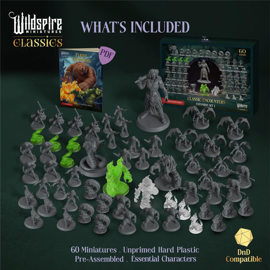 Wildspire Classic Encounters Set I dynamic pose minis ideal for quick encounter setup