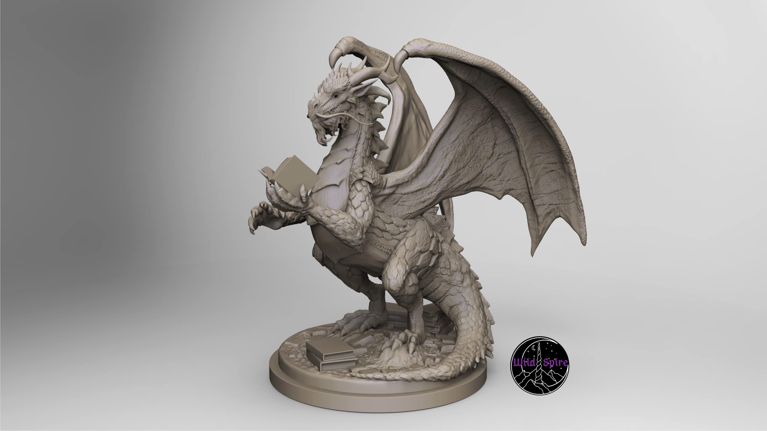 Wildspire dragon 28-32mm scale miniature fits standard D&D minis