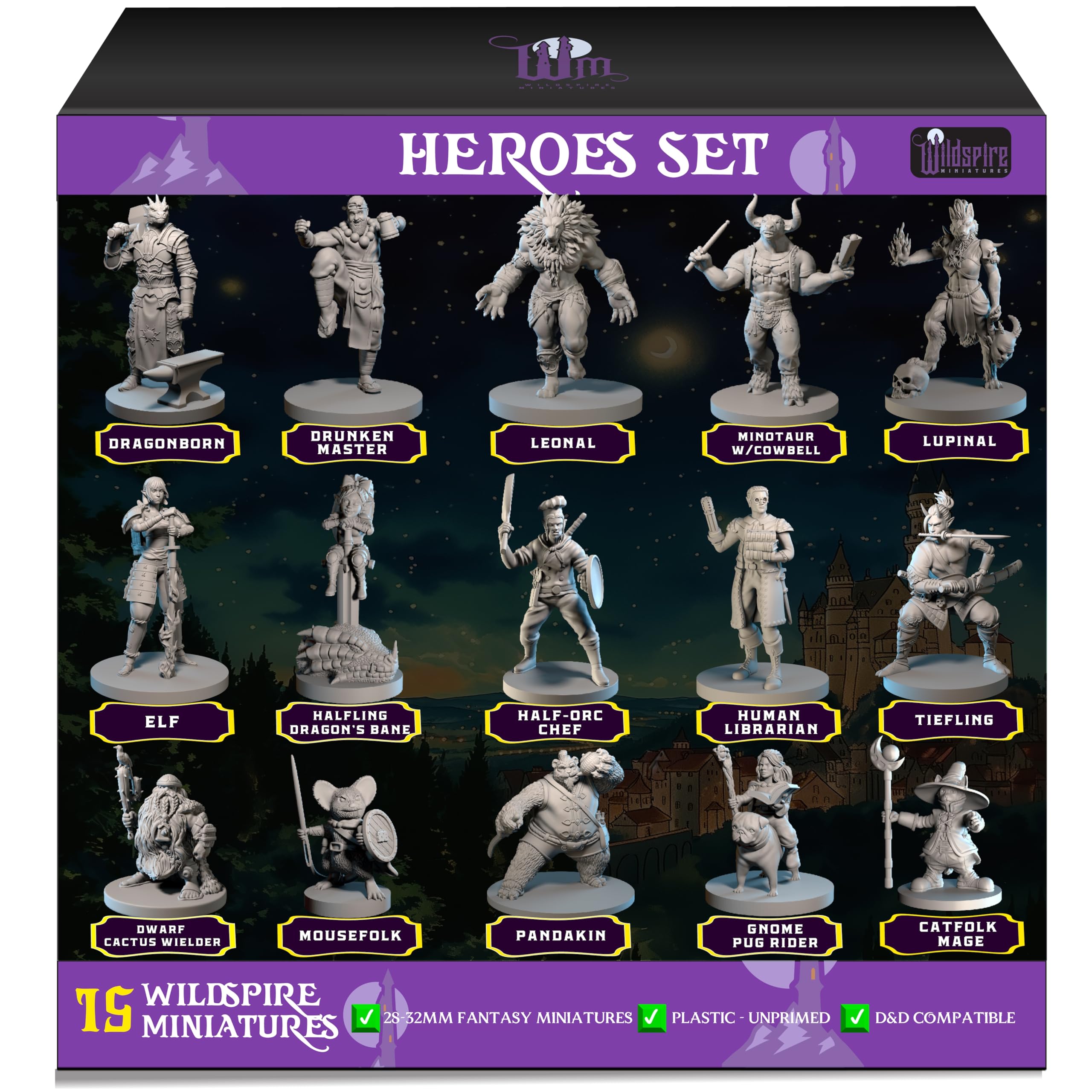 Wildspire hero miniatures collection for dynamic D&D battles