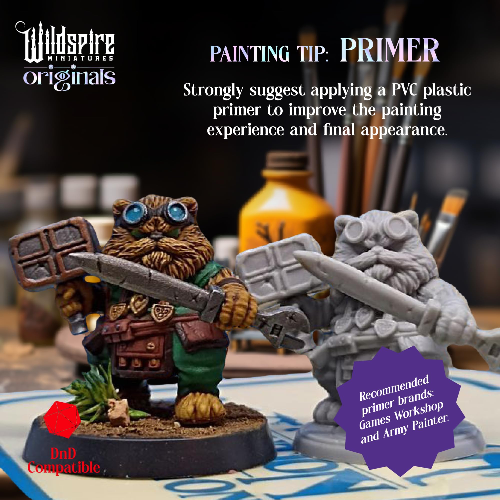 Wildspire Spellblades unpainted 28-32mm figures ready for customization.