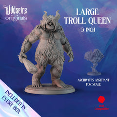 Wildspire Troll Queen large figure as a dramatic battlefield centerpiece.