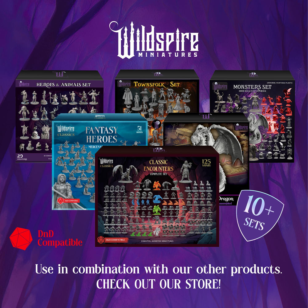 Wildspire unpainted minis enable immersive tabletop adventures for D&D and Pathfinder.