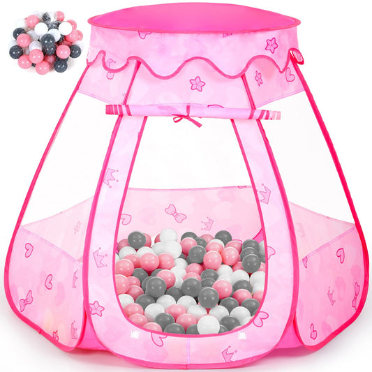 Wilhunter baby ball pit pop up tent setup for quick indoor play.