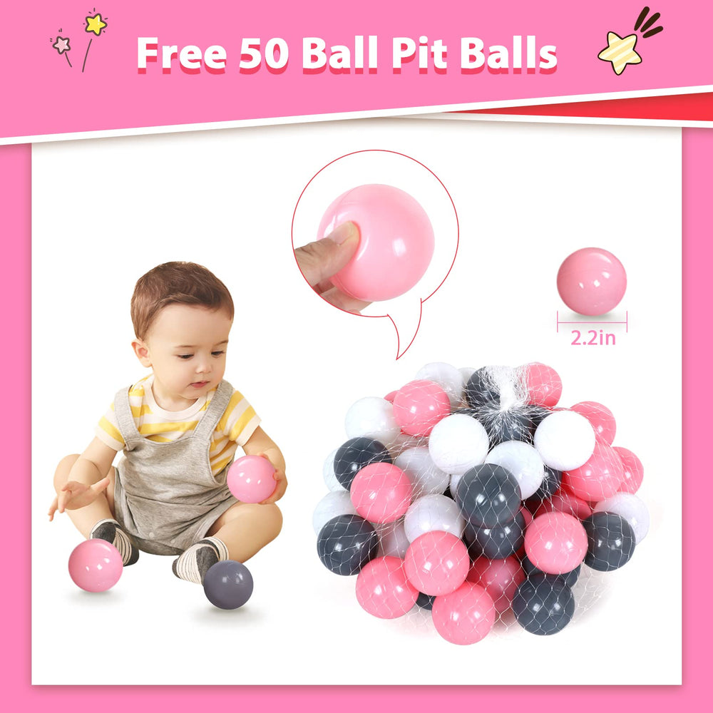 Wilhunter ball pit with 50 included balls supports sensory learning