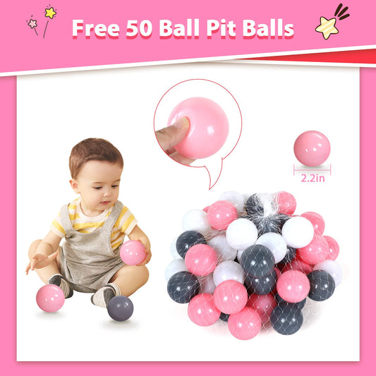 Wilhunter ball pit with 50 included balls supports sensory learning