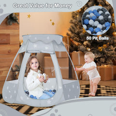 Wilhunter pop-up tent demonstrates quick setup for indoor fun.