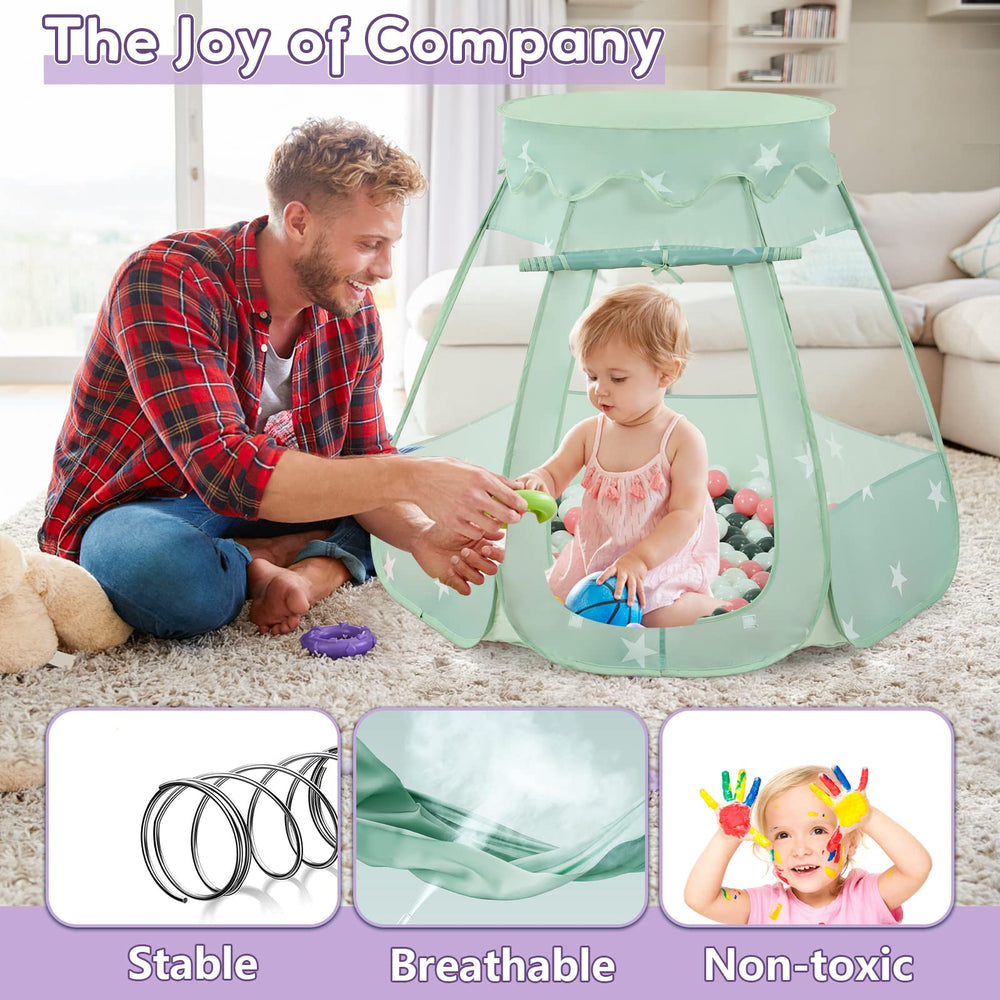 Roomy Wilhunter play area measures 43.3x43.3x38.8 inches