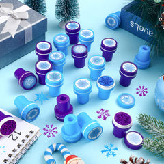 WillBond self-inking snowflake stamp with built-in colored ink.