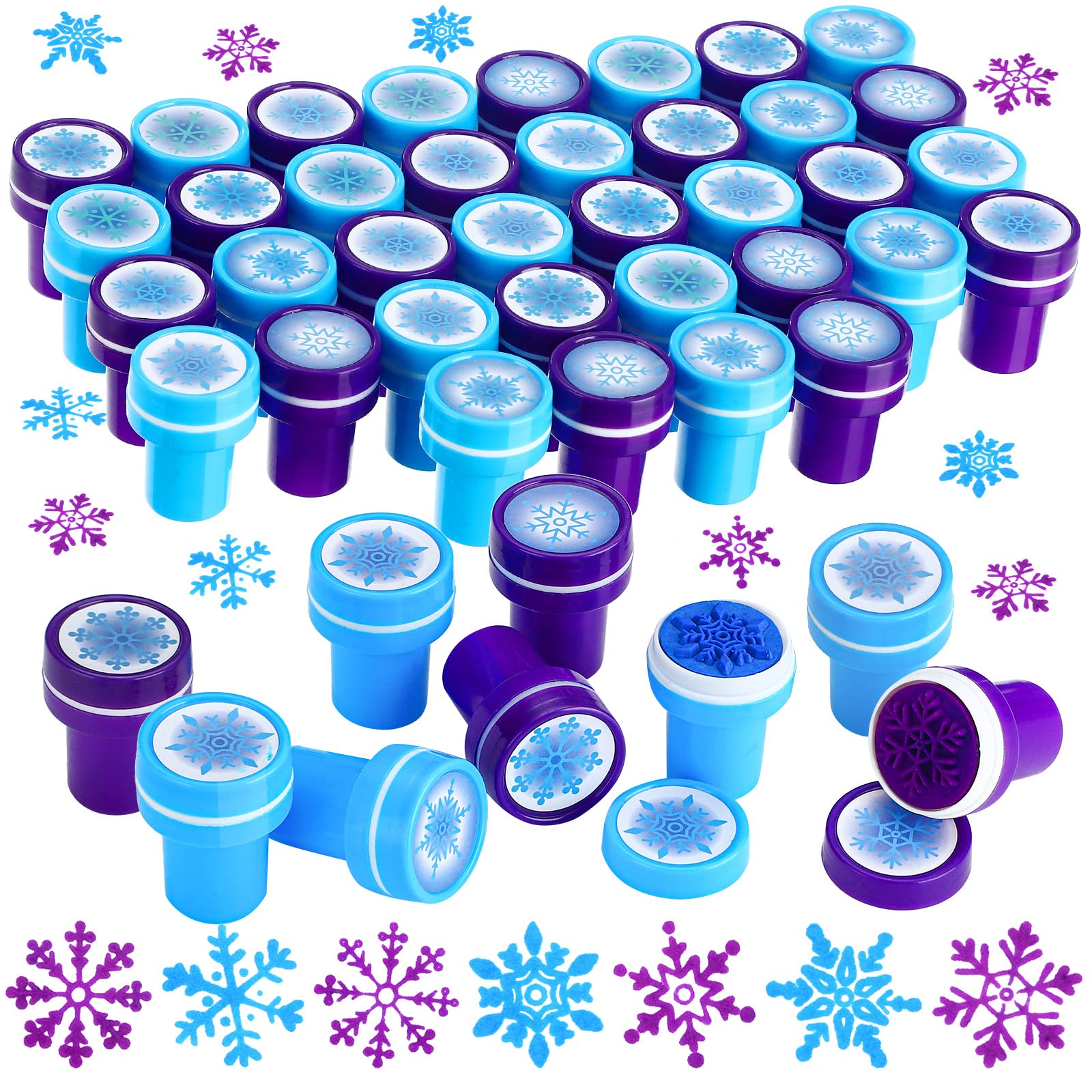 WillBond dark blue snowflake stamp set for vibrant holiday cards.