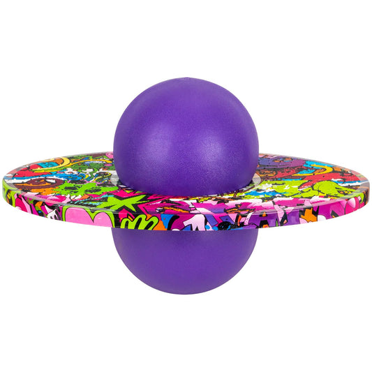Willingfun Pogo Ball purple deck view showing anti-slip grip for safety.