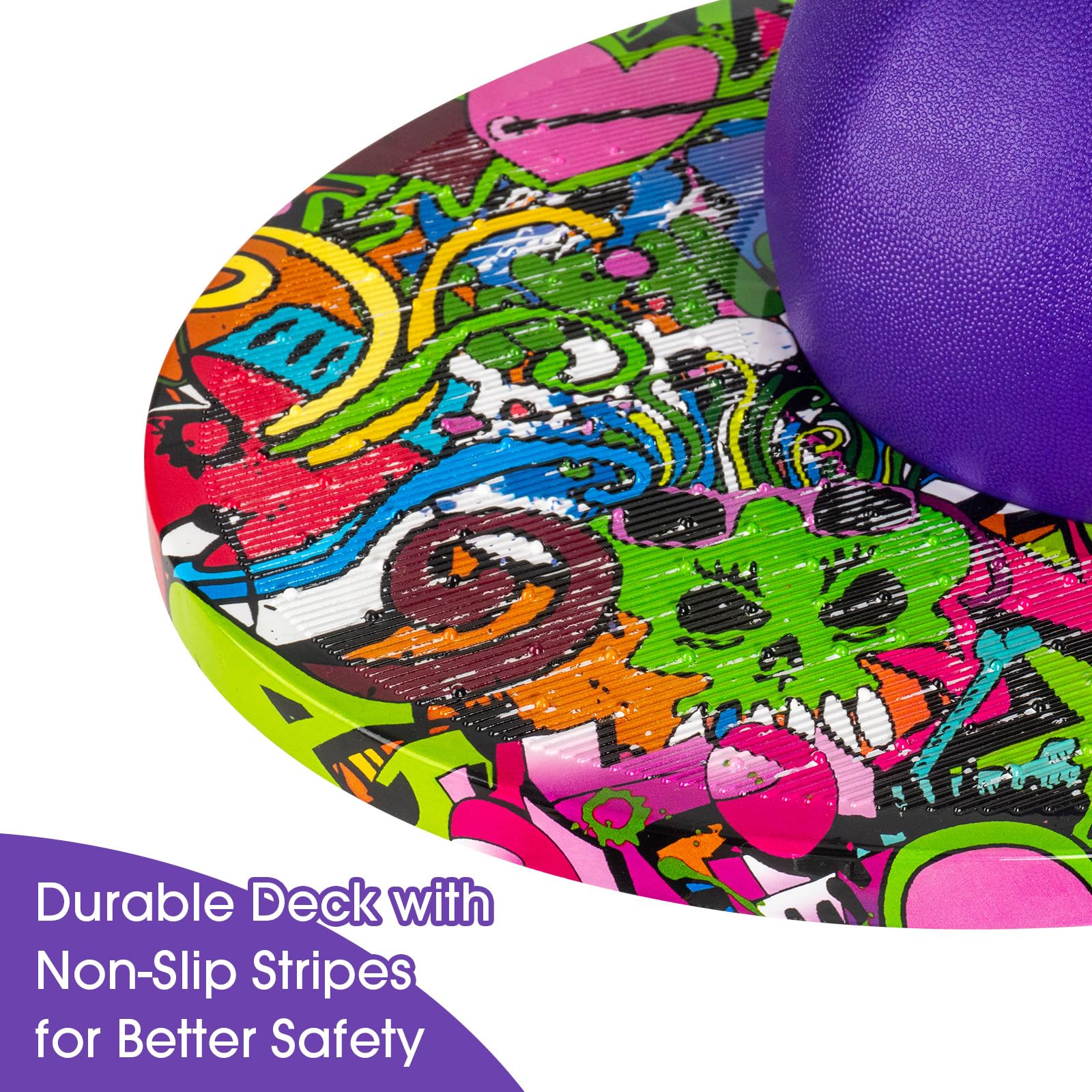 Willingfun Pogo Ball purple inflated ready, easy setup with pump.