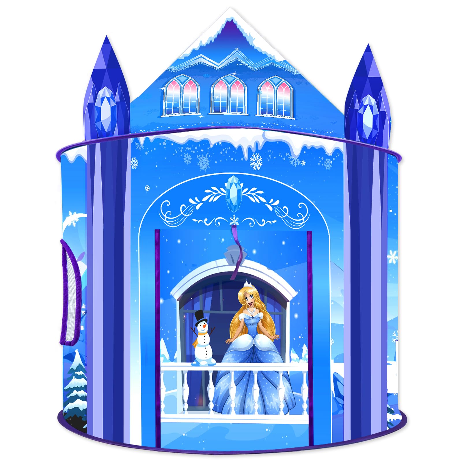 WillingHeart Princess Play Tent with ice castle design sparks imaginative play.