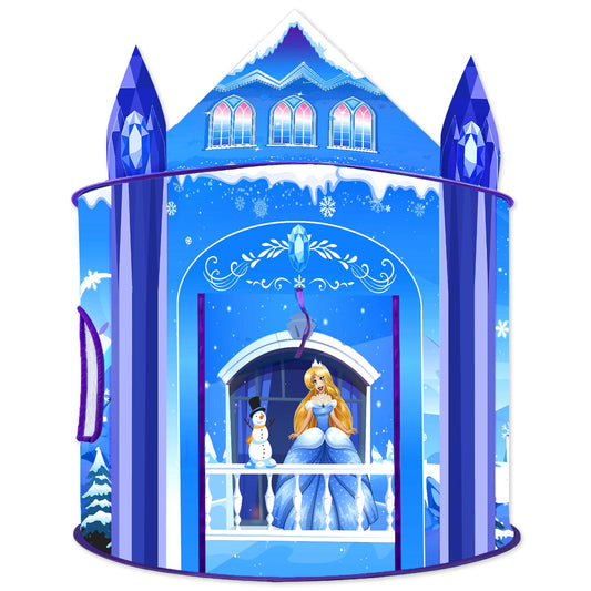 WillingHeart Princess Play Tent with ice castle design sparks imaginative play.