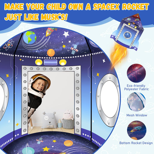 WillingHeart rocket tunnel crawl entry inviting kids to explore.