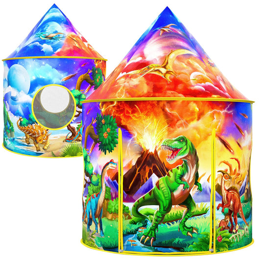 Wilwolfer dinosaur tent for kids with vibrant graphics inviting imaginative play