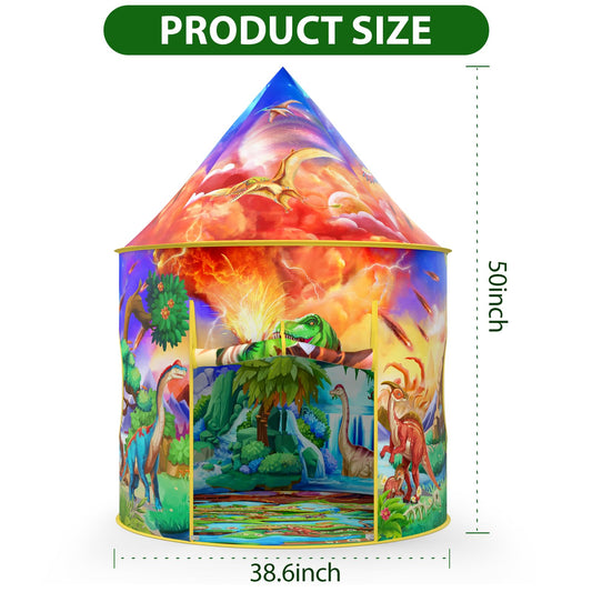 Wilwolfer dinosaur tent open entrance for easy setup and toddler access