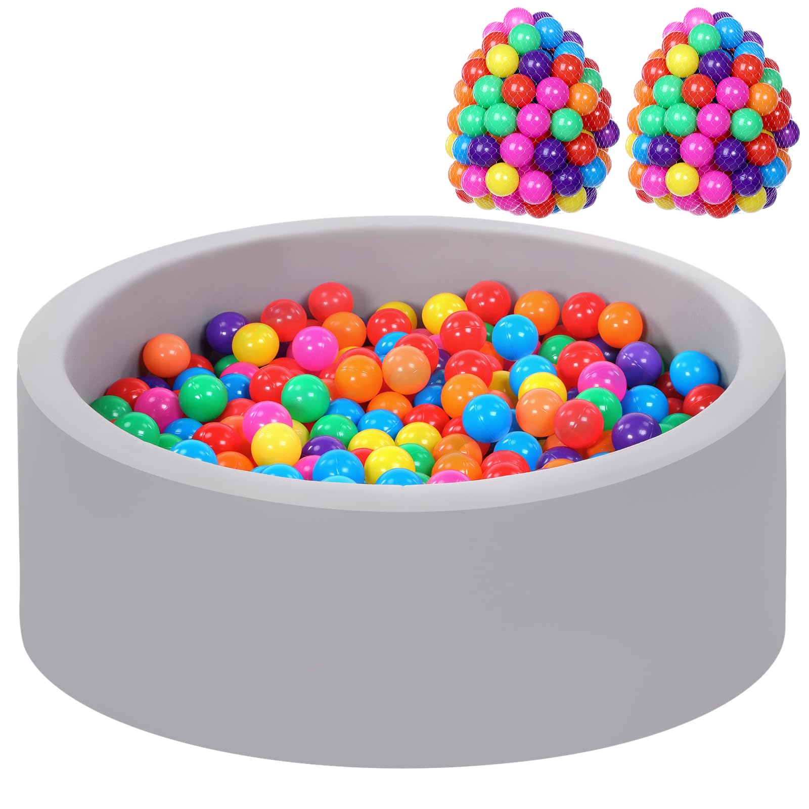 Wilwolfer foam ball pit 200 balls for safe toddler play indoors.