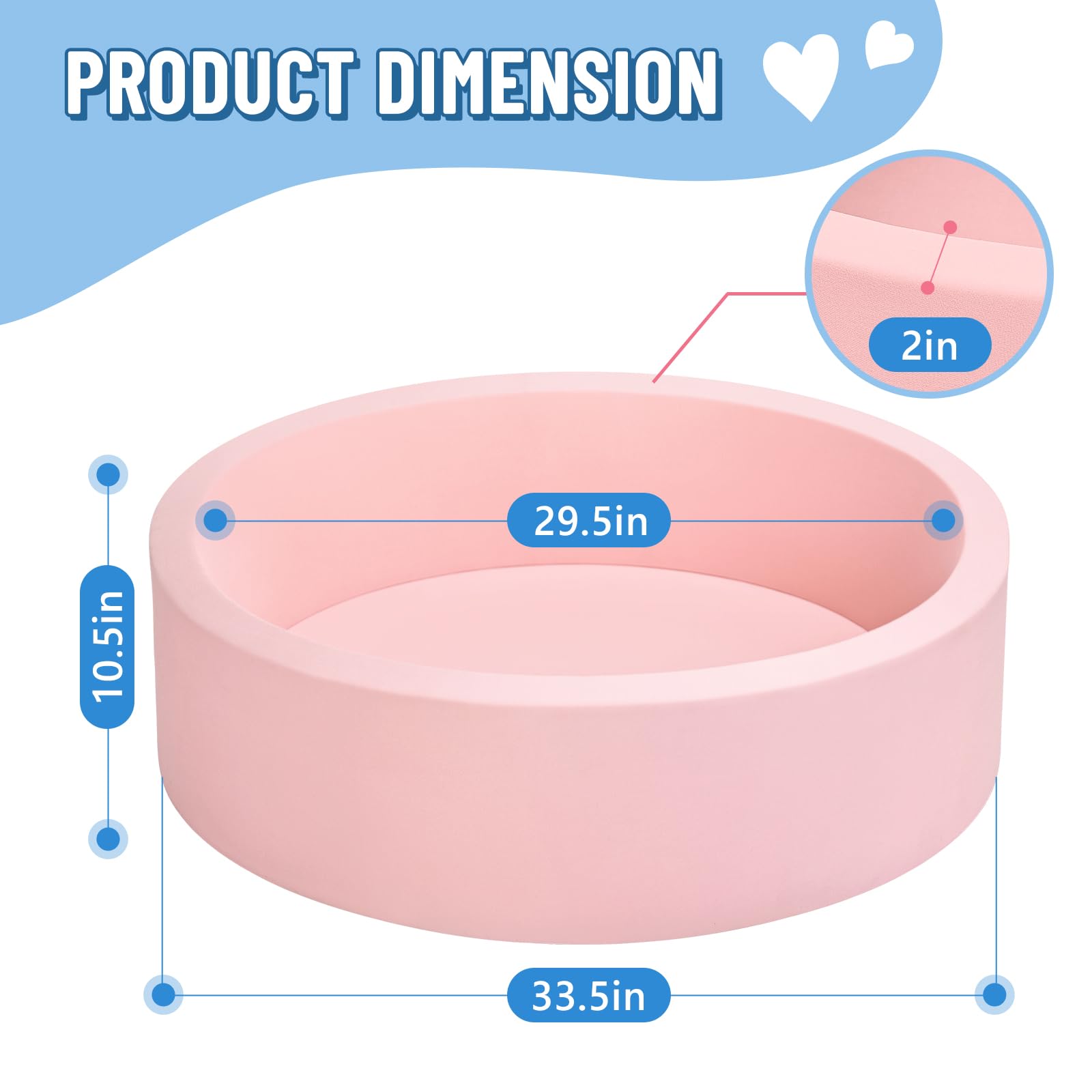 Pink-walled Wilwolfer ball pit with a spacious interior for active toddlers.