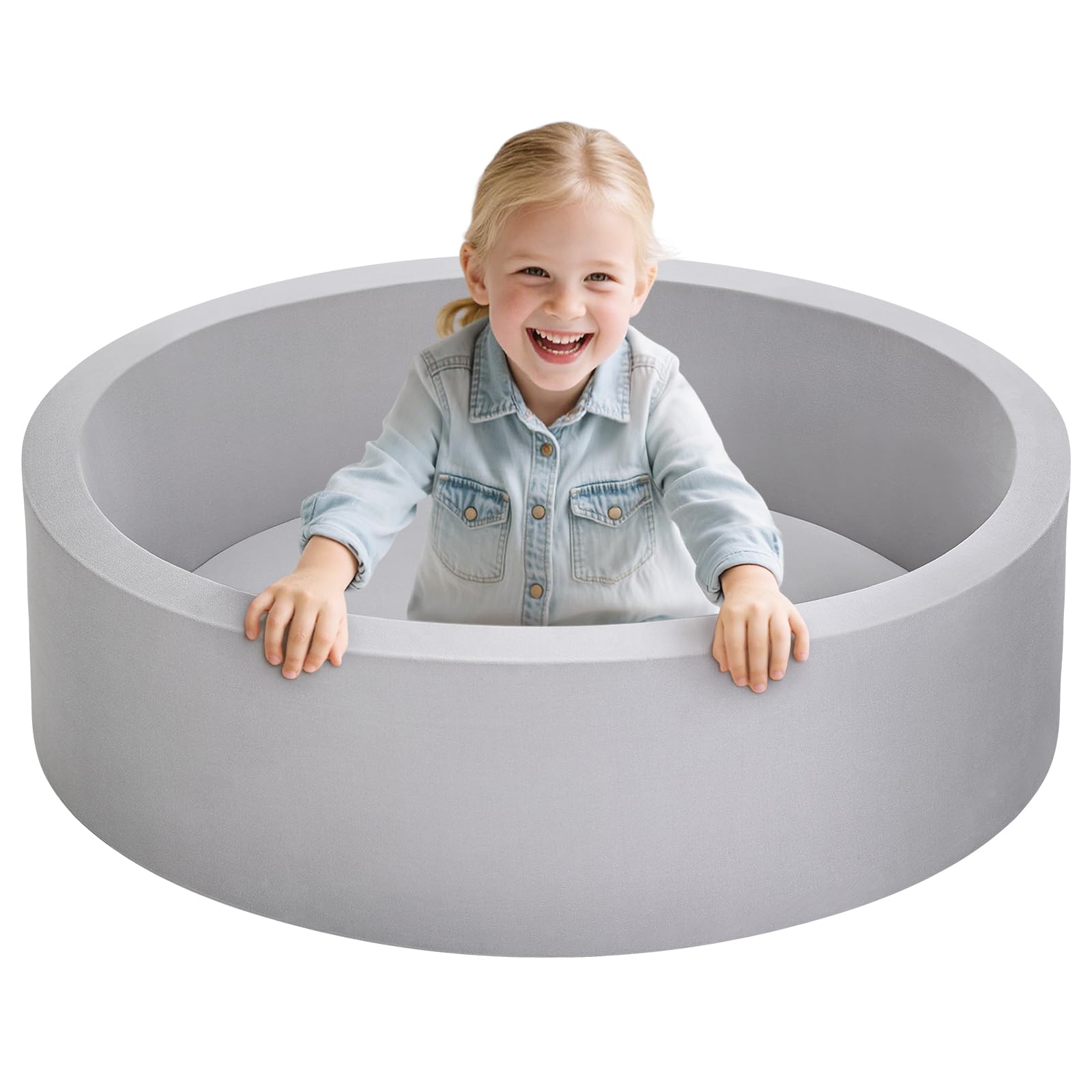 Wilwolfer foam ball pit for toddlers, cozy inside space for safe, imaginative play.