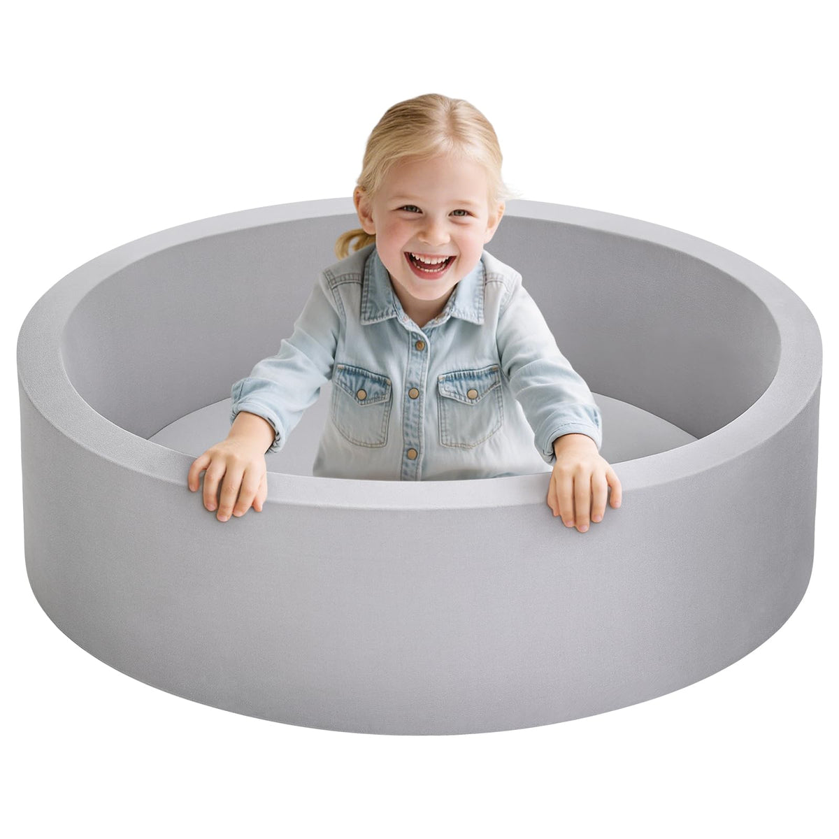 Wilwolfer foam ball pit for toddlers, cozy inside space for safe, imaginative play.