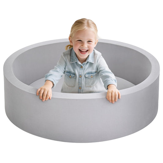 Wilwolfer foam ball pit for toddlers, cozy inside space for safe, imaginative play.