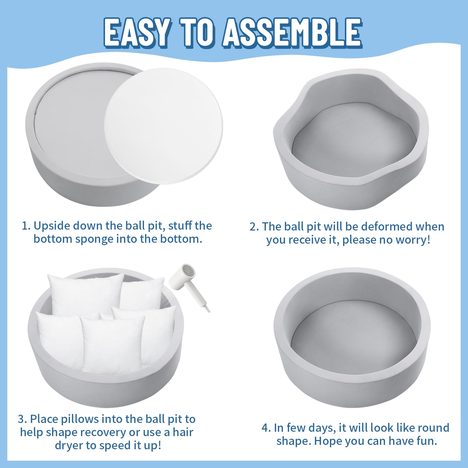 Removable washable cover for the Wilwolfer ball pit