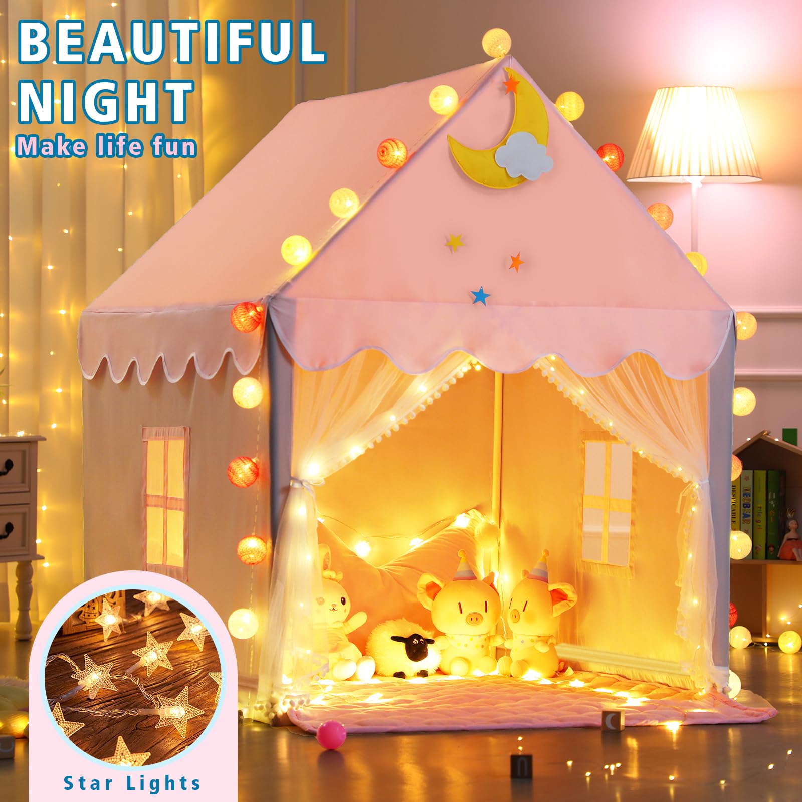 Wilwolfer grey mesh windows tent for airy visibility during play.