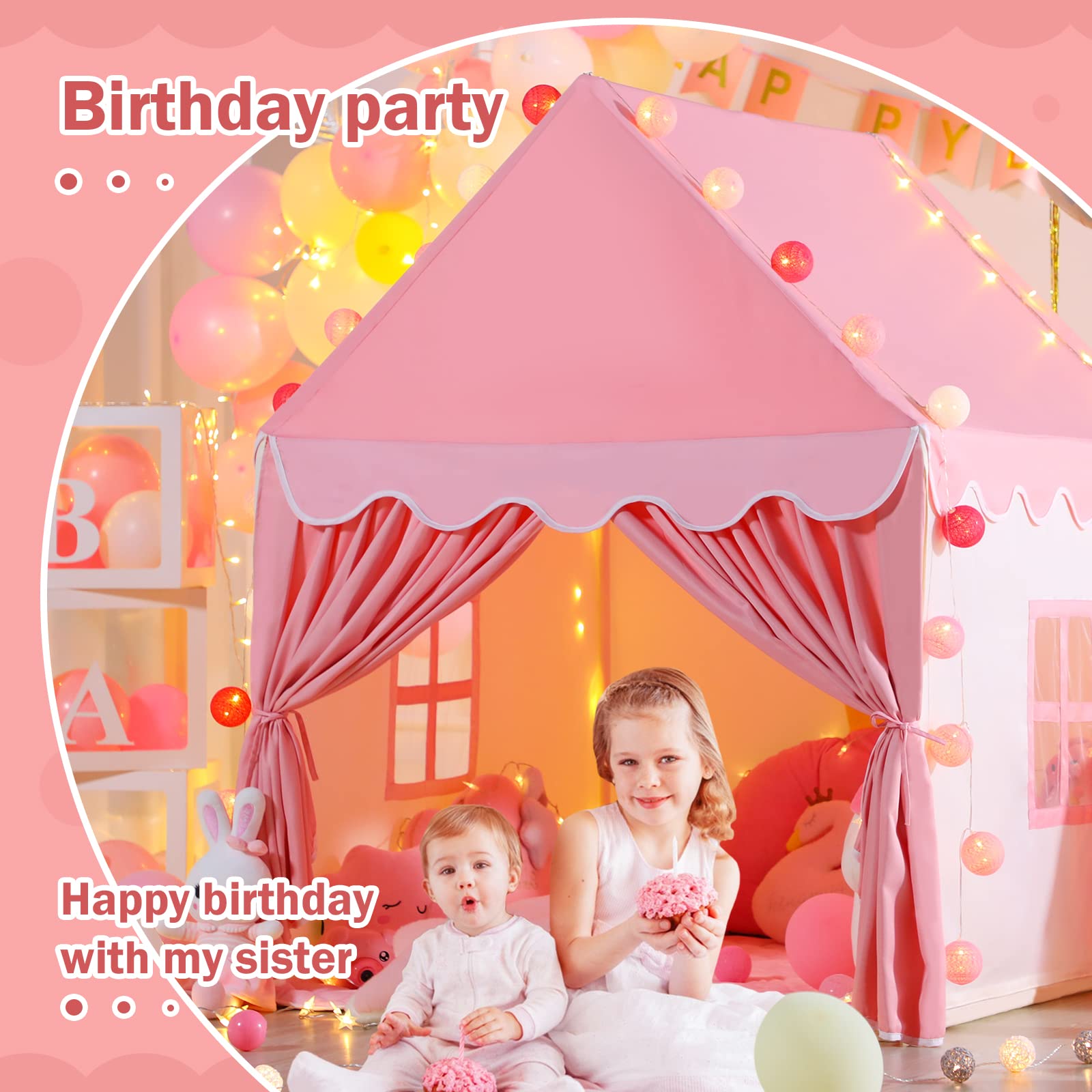 Wilwolfer kid tent star lights create magical night ambience.