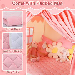 Wilwolfer kid tent window detail with white mesh for ventilation and charm.