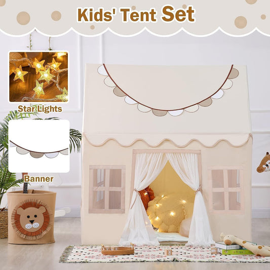 Wilwolfer kids tent shows windows and doorway for imaginative indoor play.