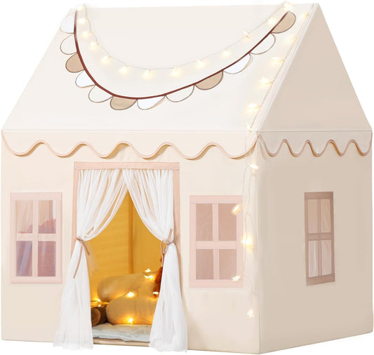 Wilwolfer play tent with star lights, perfect for cozy evening playtime.