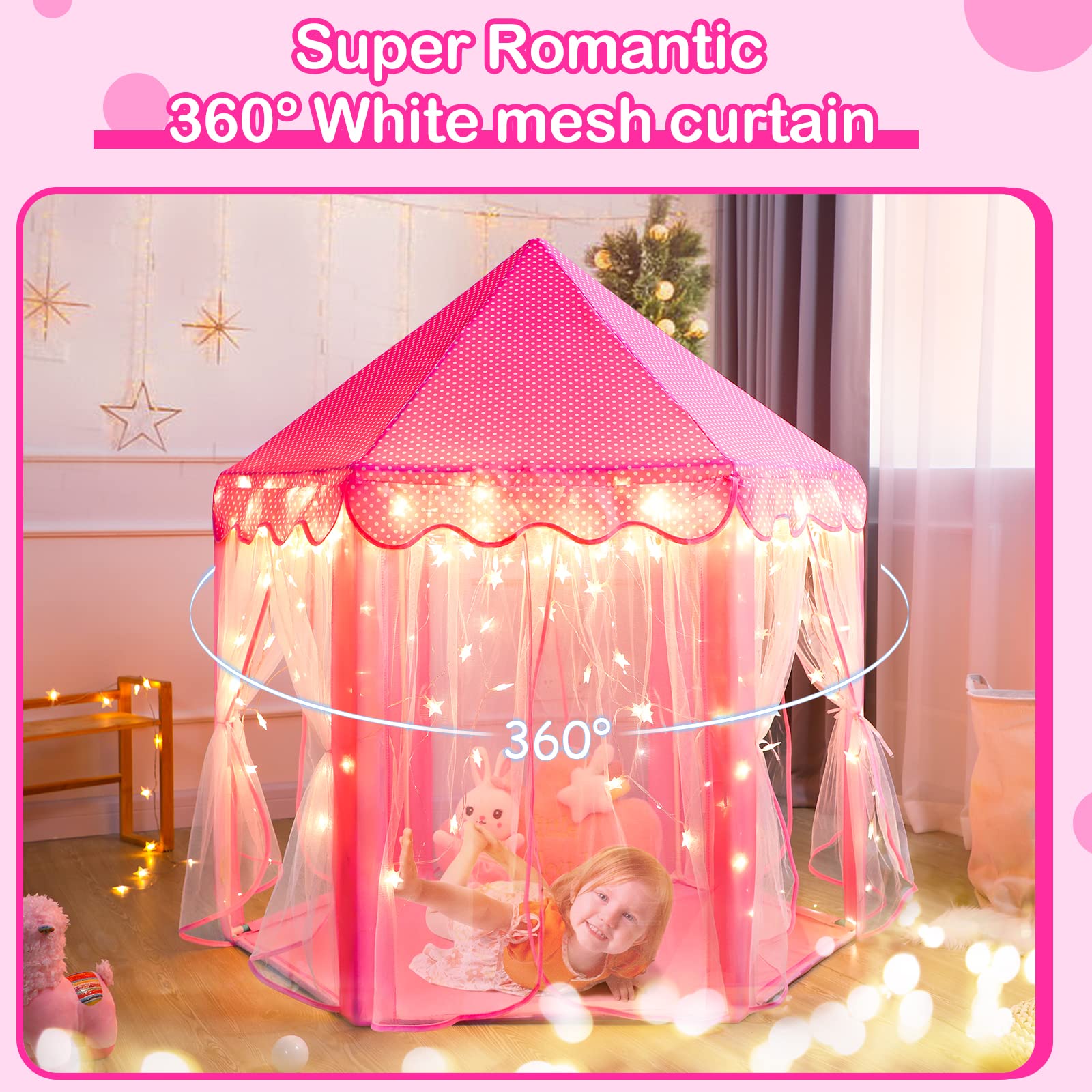 Wilwolfer Princess Tent indoor playhouse fits daycare or home fun sessions.