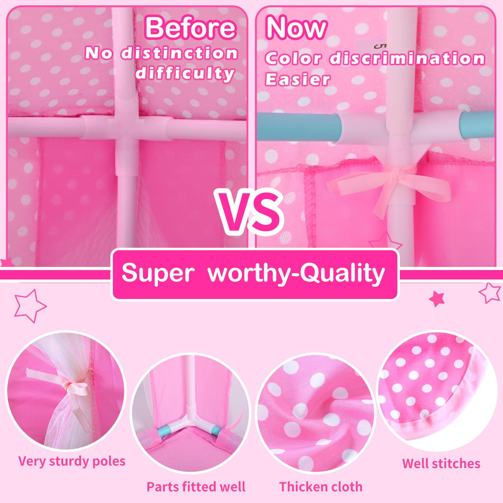 Wilwolfer Princess Tent moon decor helps create a relaxing bedtime nook.