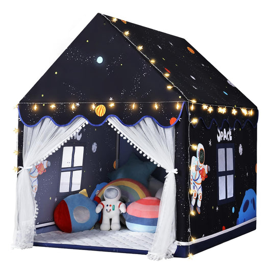 Wilwolfer Space Kids Tent with star lights for imaginative indoor play