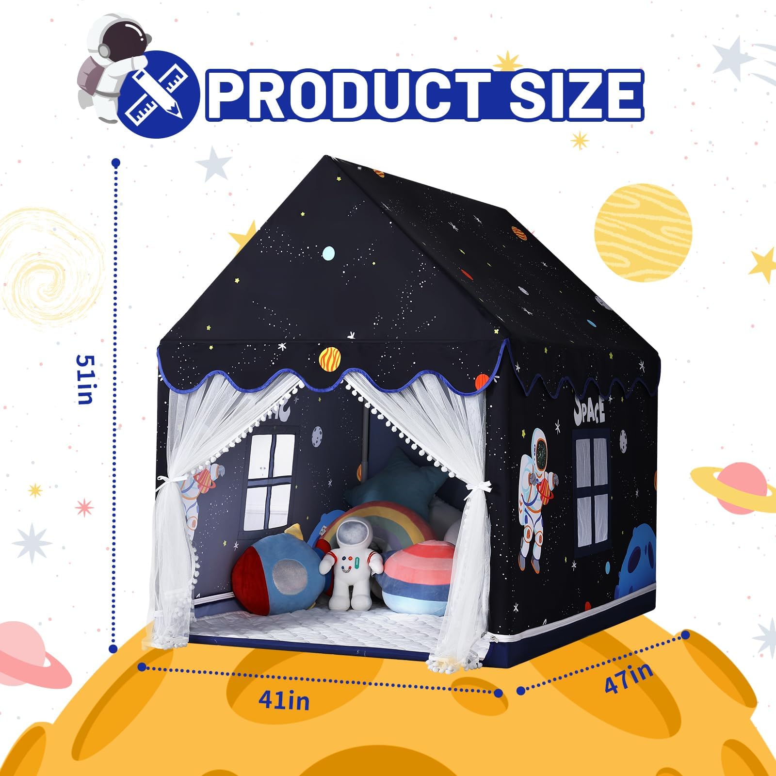 Wilwolfer Space Tent star lights create magical nighttime ambience