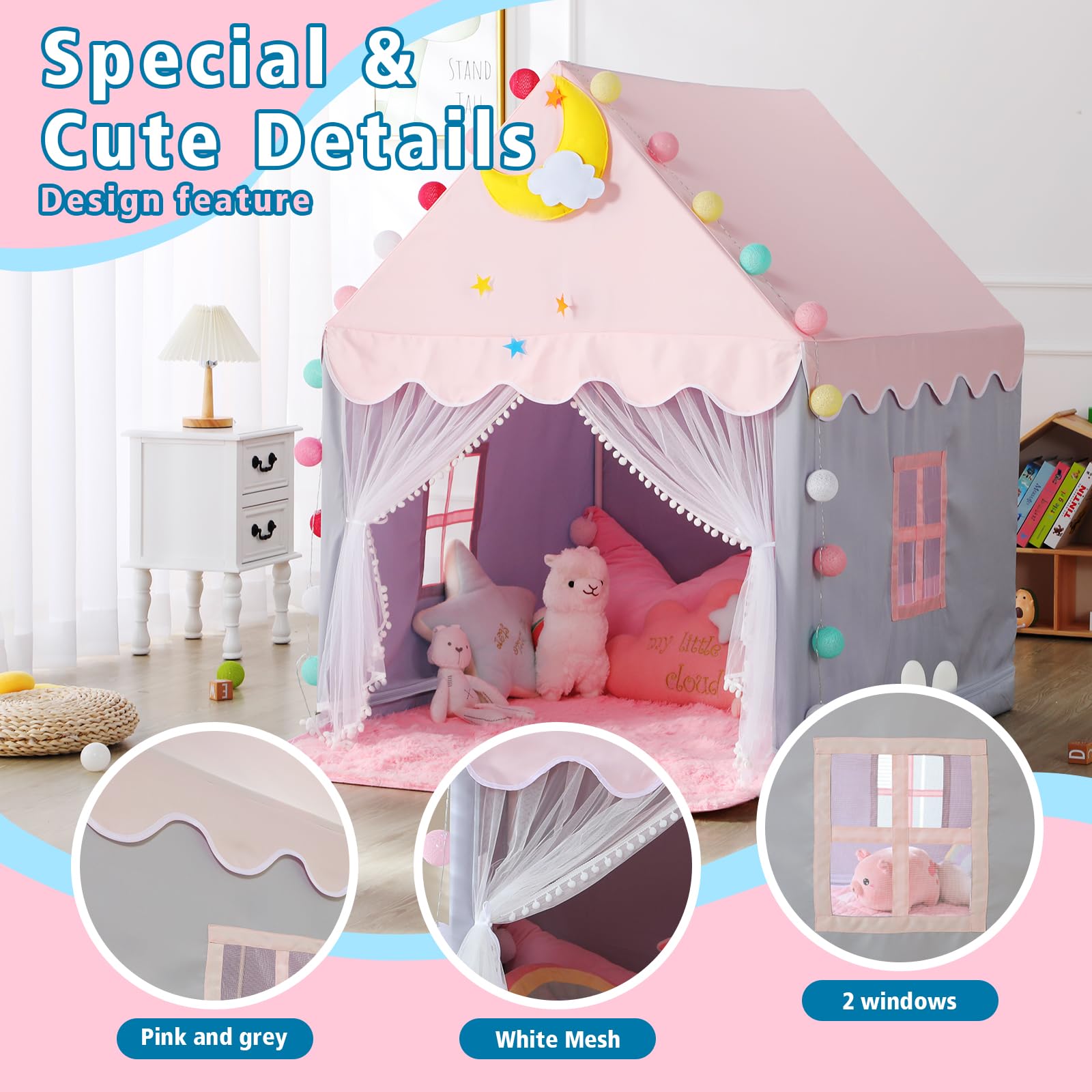 Wilwolfer star lights decoration creating a warm playroom ambiance.