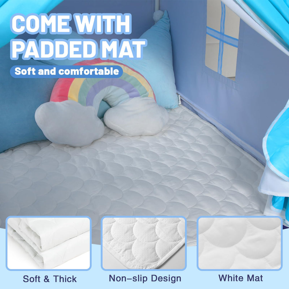 Wilwolfer Star Lights tent adds magical ambience for bedtime stories.