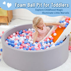 Toddler enjoying indoor play in Wilwolfer ball pit for imaginative activities