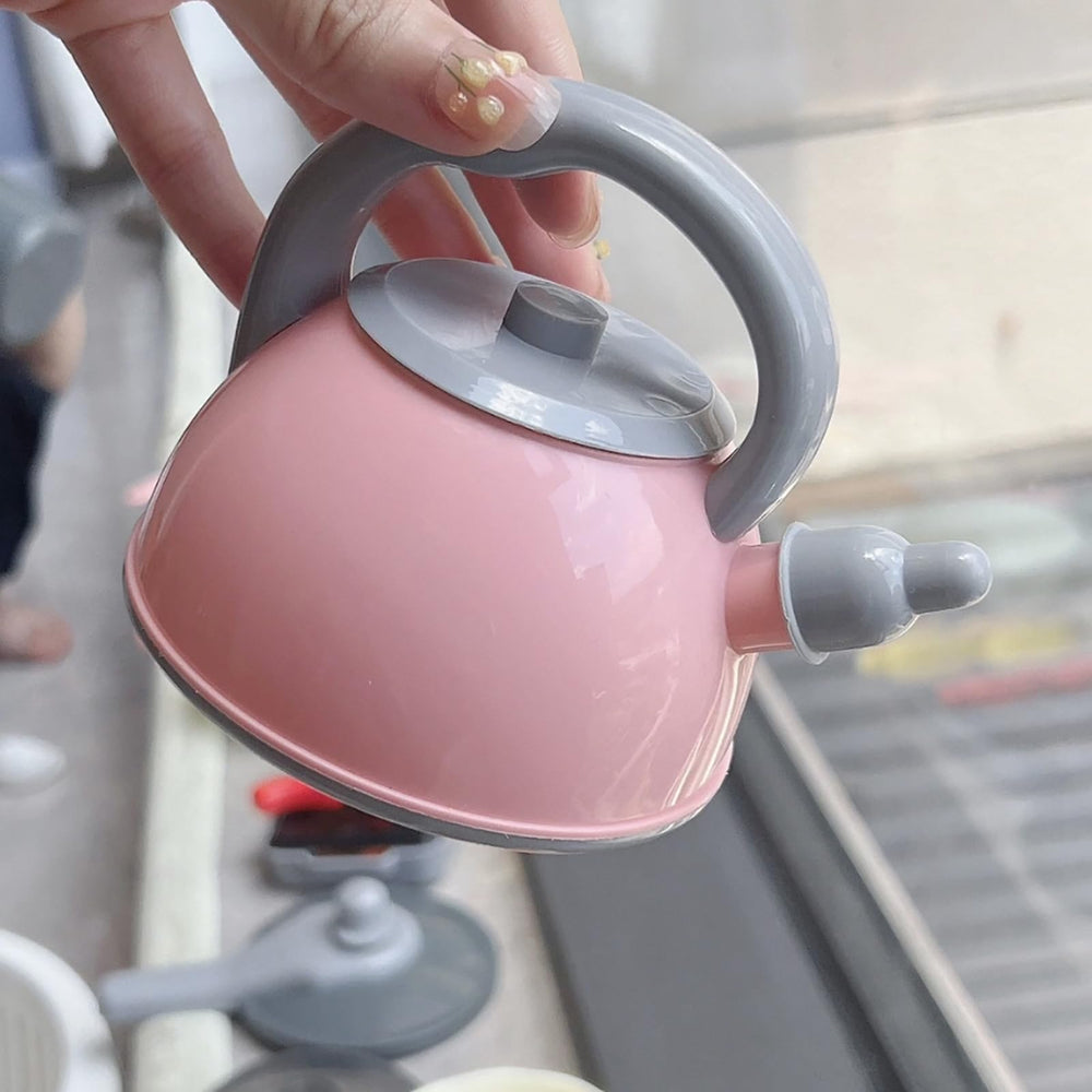Winbar pink play kitchen accessories for shared pretend cooking