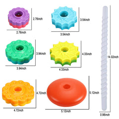 Winbar ring stack baby toy demonstrates color sorting and early recognition play.