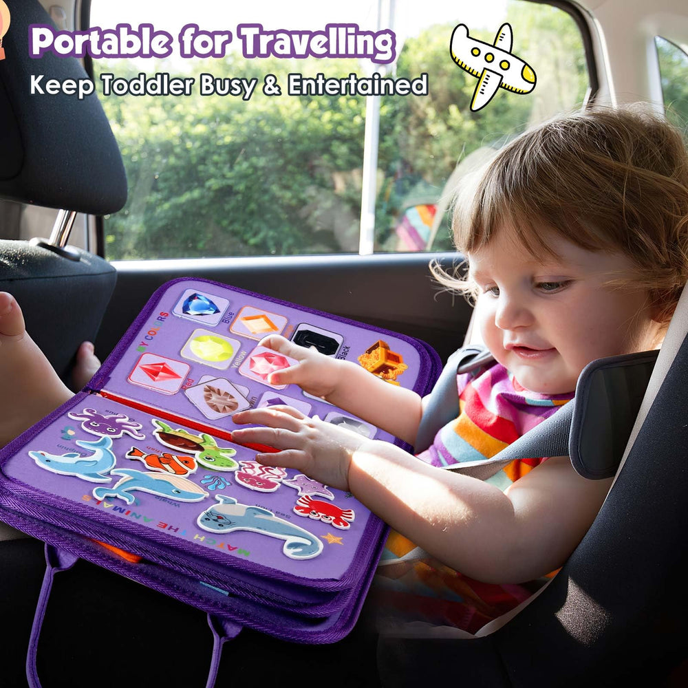Winblo Busy Board weather-animals-colors page sparks curiosity and recognition.