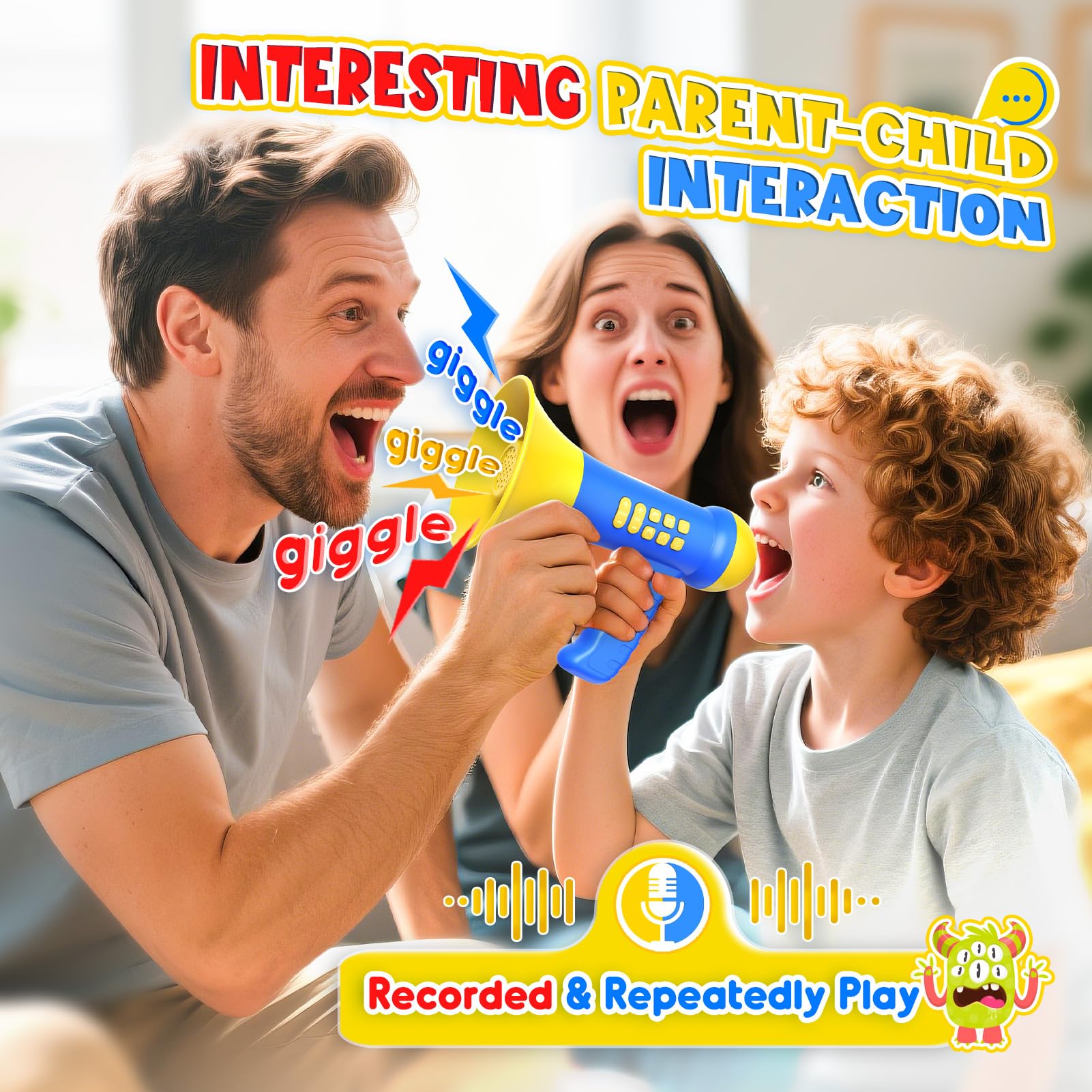 Windidi echo function megaphone creates long-lasting echoes for outdoor play.