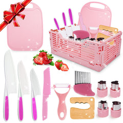 Windidi kids kitchen knife set with foldable storage box shown for easy cleanup and organization
