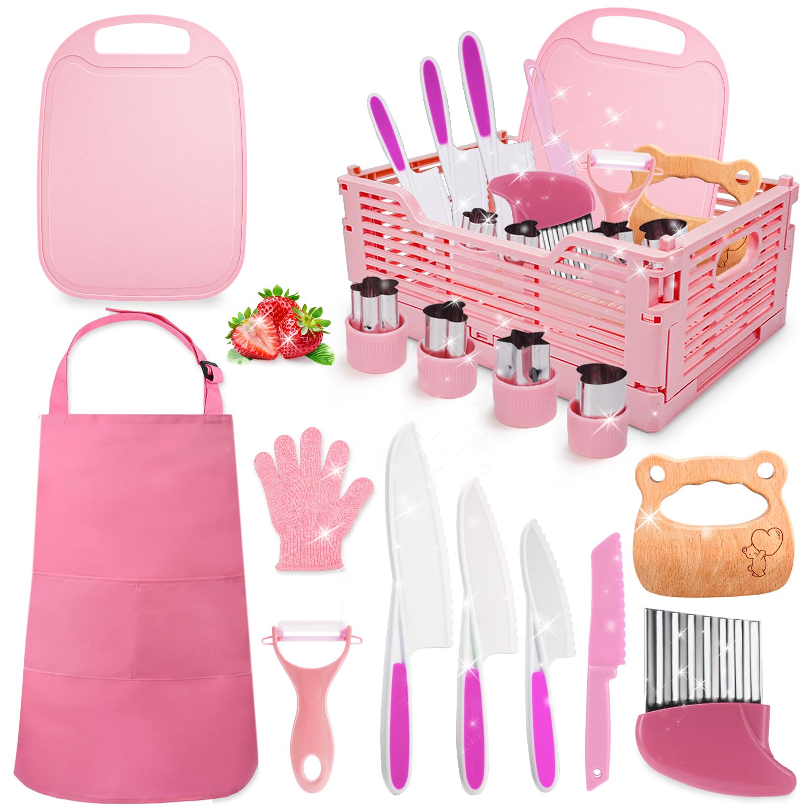 Windidi kids kitchen knife set for real cooking practice and safe play