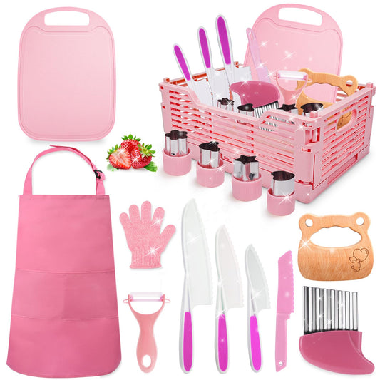 Windidi kids kitchen knife set for real cooking practice and safe play