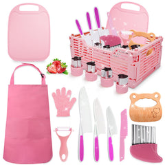 Windidi kids kitchen knife set for real cooking practice and safe play