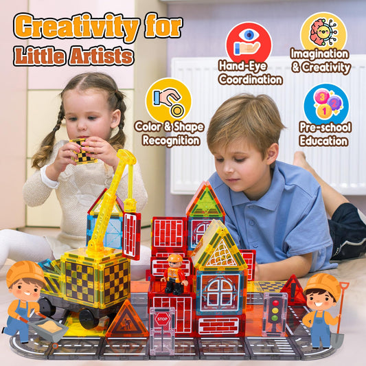 Windidi magnet crane assembly shows adjustable boom for dynamic construction play