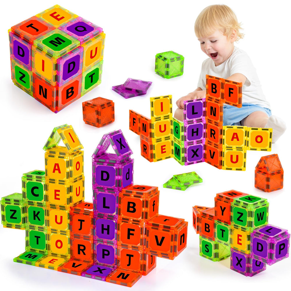 Windidi magnetic tiles main view engaging learning and play for early alphabet recognition